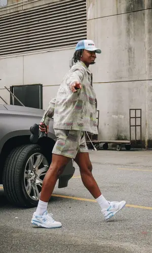 Tyrese Maxey’s Outfit in Palm Angels Jacket & New Balance Sneakers (2023)