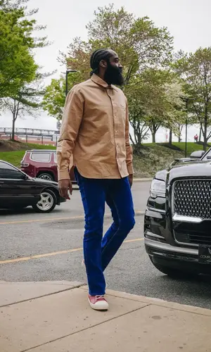 James Harden wearing Marni shirt
