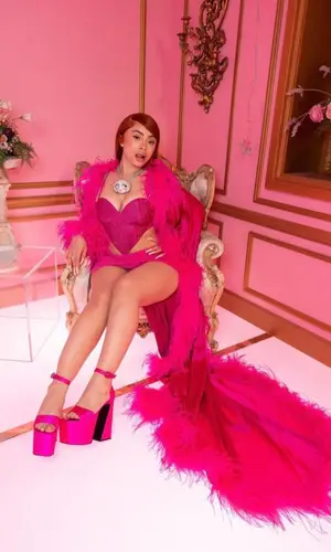 Ice Spice wearing Brandon Blackwood sandal