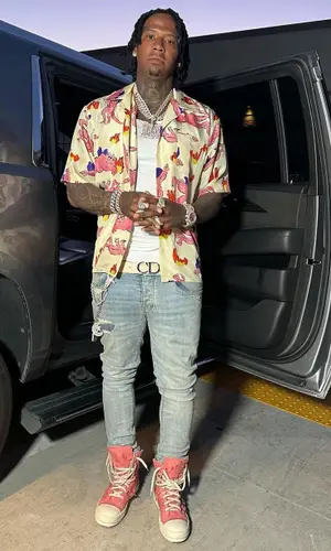 Moneybagg Yo’s Outfit in Marni Shirt, Rick Owens Sneakers & Dior Belt (2023)