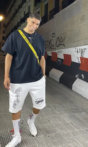 Achraf Hakimi wearing Off-White sock