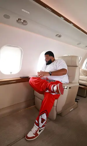 DJ Khaled wearing Ralph Lauren t-shirt