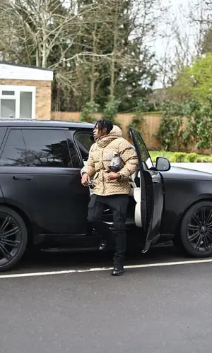Wilfried Zaha wearing Balenciaga sneakers