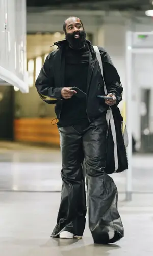 James Harden wearing Rick Owens pants