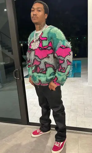 Lil Meech wearing Loewe sweater