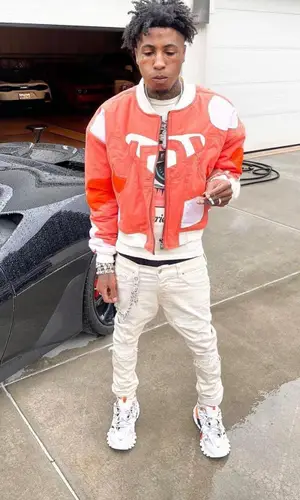 NBA YoungBoy wearing Gallery Dept. t-shirt