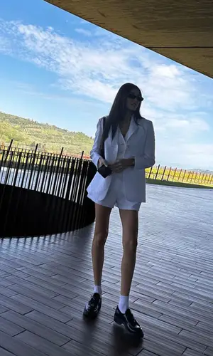 Hande Erchel wearing Celine bag