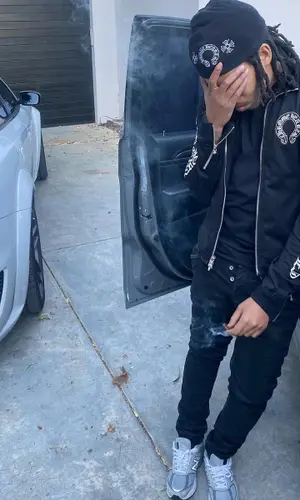Zelly Ocho wearing Chrome Hearts hat