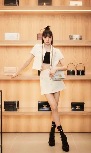 Lisa wearing Celine sock