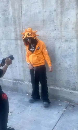 Trippie Redd wearing Balenciaga boots