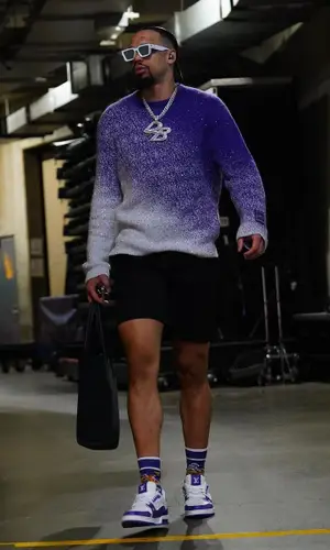 Ja Morant wearing Dior sweater