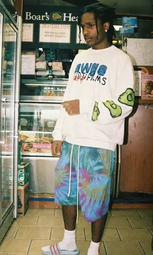 ASAP Rocky wearing AWGE top