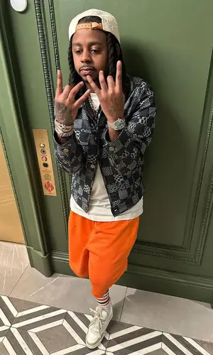 Babyface Ray wearing Louis Vuitton t-shirt
