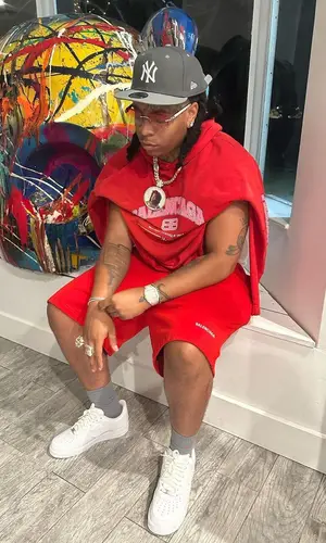 Lil Gotit wearing Balenciaga hoody