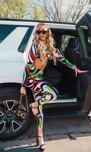 Lakeyah wearing Dolce & Gabbana sandal