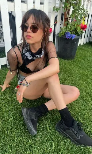 Jenna Ortega wearing Thom Browne eyewear