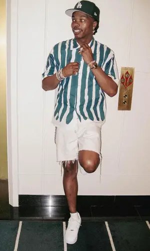 Lil Baby wearing Marni shirt