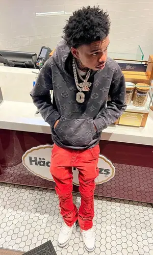 Lil Poppa’s Outfit in Louis Vuitton Hoodie, Valabasas Jeans & Jordan Sneakers (2023)