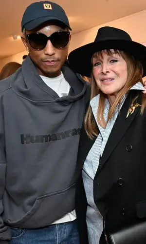 Pharrell Williams wearing Adidas hoody