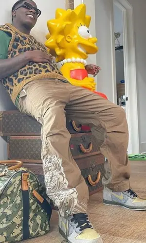 Lil Yachty wearing Maharishi trousers