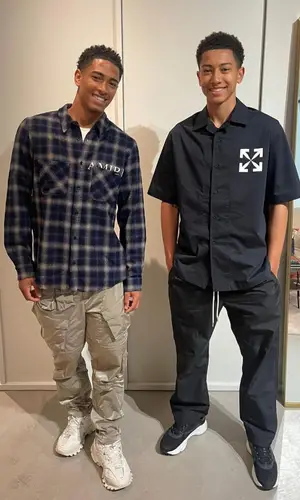 Jude Bellingham wearing Kith pants