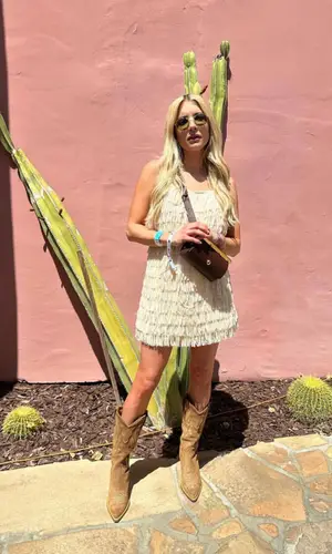 Emma Roberts wearing Daana Saakena bag