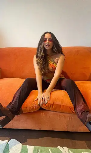 Jade Thirlwall wearing Misbhv trousers