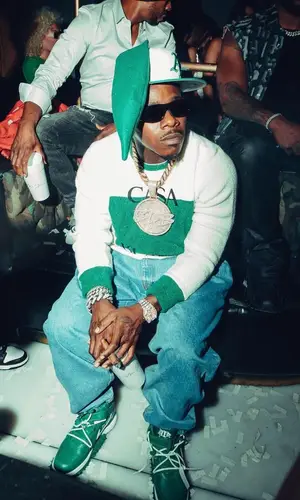 DaBaby wearing Casablanca sweater
