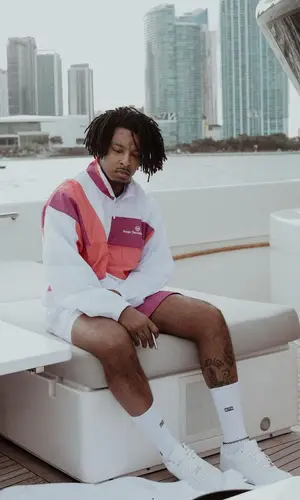 21 Savage wearing Sergio Tacchini shorts