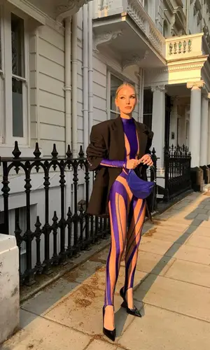 Leonie Hanne wearing The Attico sandal