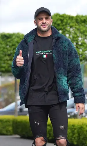 Kyle Walker wearing Amiri jeans
