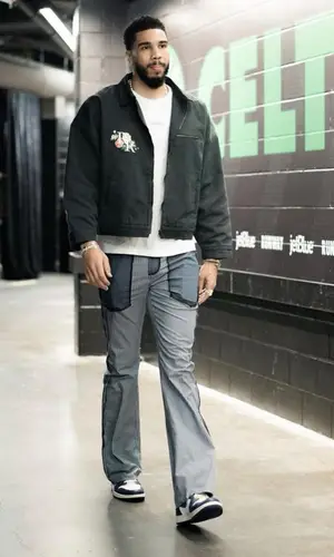 Jayson Tatum wearing Valentino t-shirt