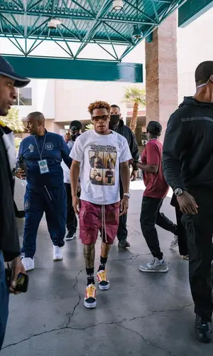 Devin Haney wearing Enfants Riches Deprimes eyewear