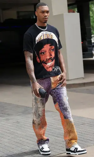 Lonnie Walker IV wearing Star Shirts t-shirt