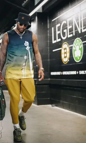 PJ Tucker wearing Jil Sander top