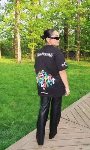 Avani Gregg wearing Chrome Hearts t-shirt