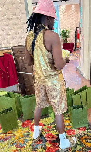 Gazo’s Outfit in Cartier Eyewear & Gucci Hat (2023)