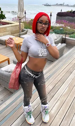 Sexyy Red wearing Ray-Ban eyewear