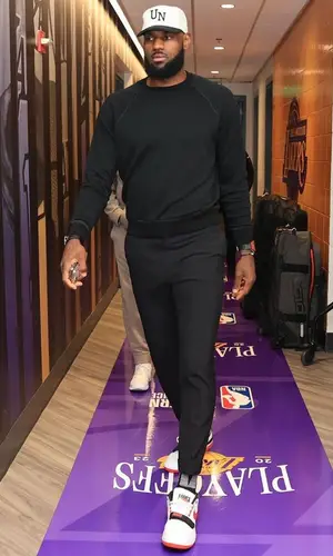 LeBron James wearing Uninterrupted cap