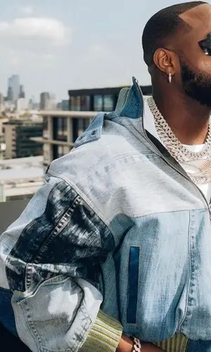 Davido wearing AGR Knit jacket