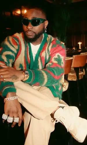 Davido wearing Ahluwalia jacket