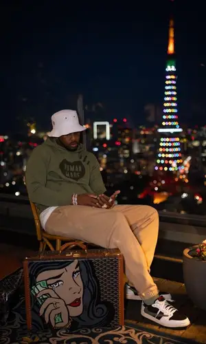 Fabolous wearing Human Made hoody