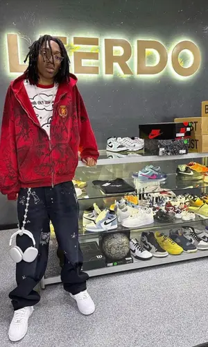 Lil Tecca wearing Balenciaga hoody