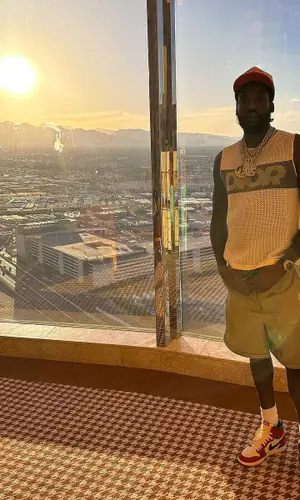 Meek Mill wearing Chrome Hearts cap
