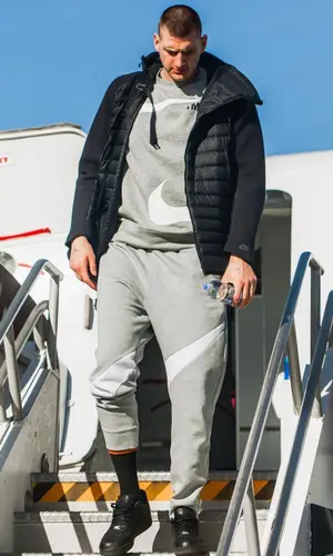 Nikola Jokic wearing Nike sneakers