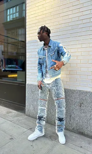 Jnr Choi’s Outfit in Kapital Jacket, 1017 Alyx 9SM Jeans & Nike Sneakers (2023)