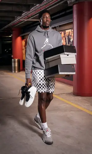 Bam Adebayo wearing Jordan hoody