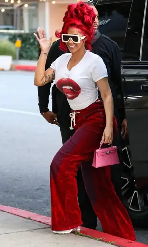 Cardi B wearing Vivienne Westwood t-shirt