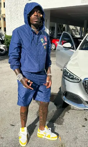 Sauce Walka wearing Yayoi Kusama jacket