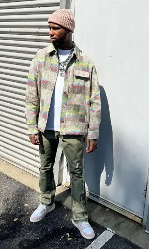 Key Glock wearing Gallery Dept. jeans